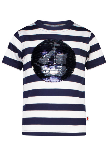 Salt and Pepper T-Shirt Piratenschiff Wendepailletten true navy - Musterteil