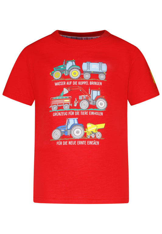 Salt and Pepper T-Shirt Traktor Farmarbeit red - Musterteil