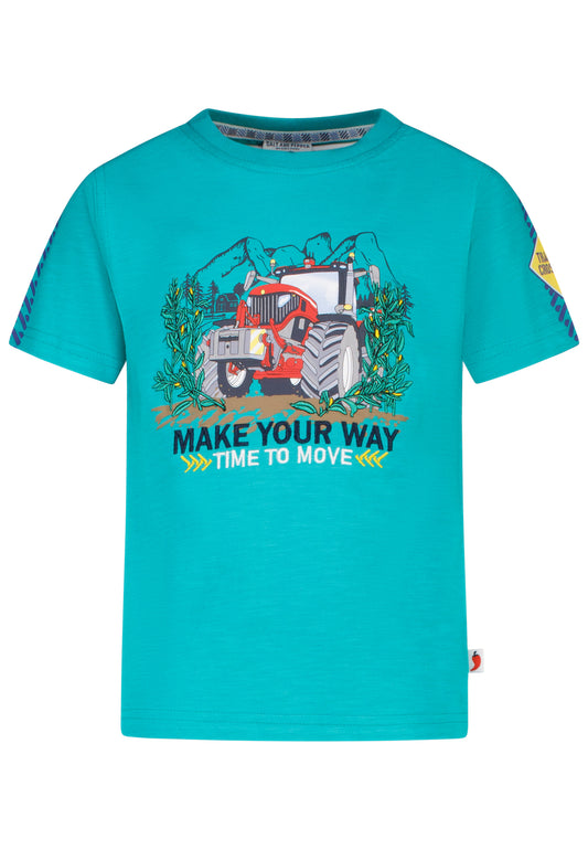 Salt and Pepper T-Shirt Traktor Your Way golf green - Musterteil