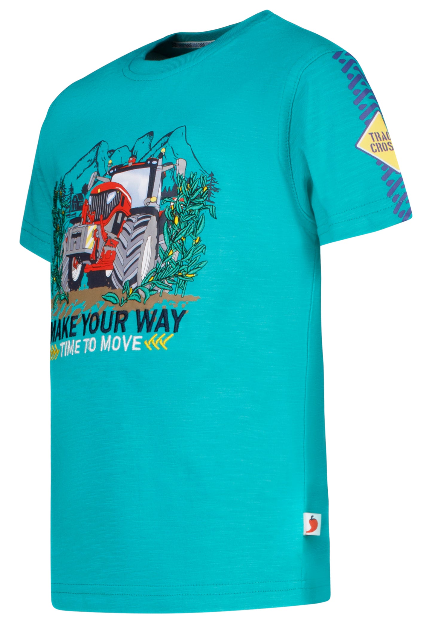 Salt and Pepper T-Shirt Traktor Your Way golf green - Musterteil