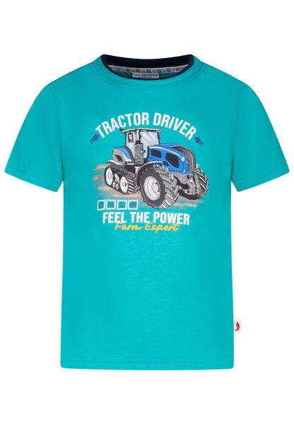 Salt and Pepper T-Shirt Traktor Driver golf green - Musterteil