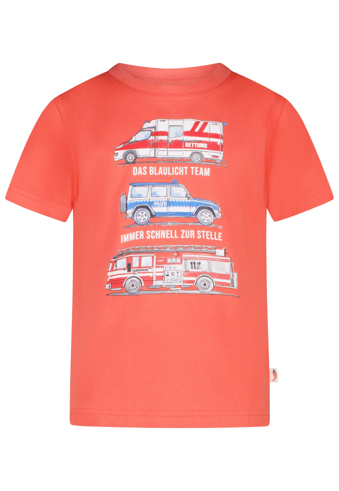 Salt and Pepper T-Shirt Feuerwehr Blaulichtteam korall - Musterteil