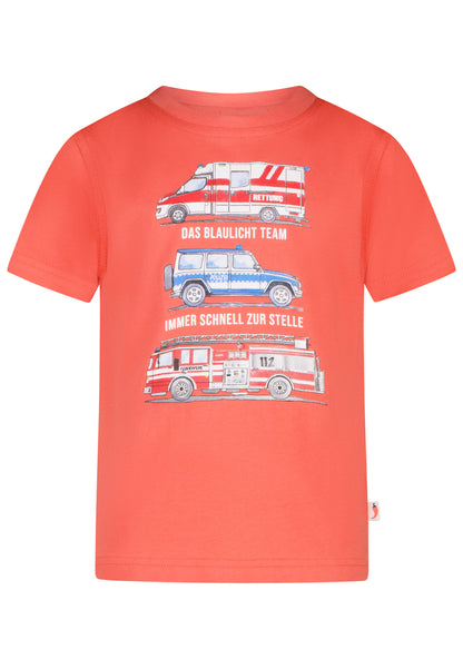 Salt and Pepper T-Shirt Feuerwehr Blaulichtteam korall - Musterteil