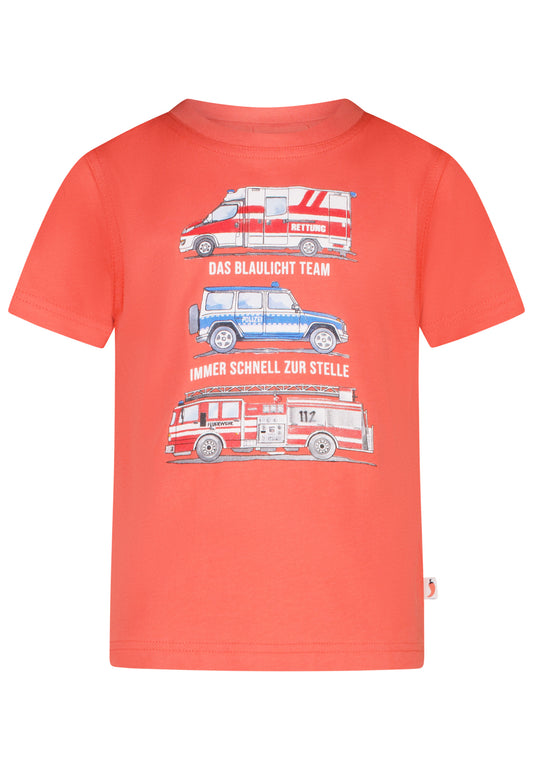 Salt and Pepper T-Shirt Feuerwehr Blaulichtteam korall - Musterteil