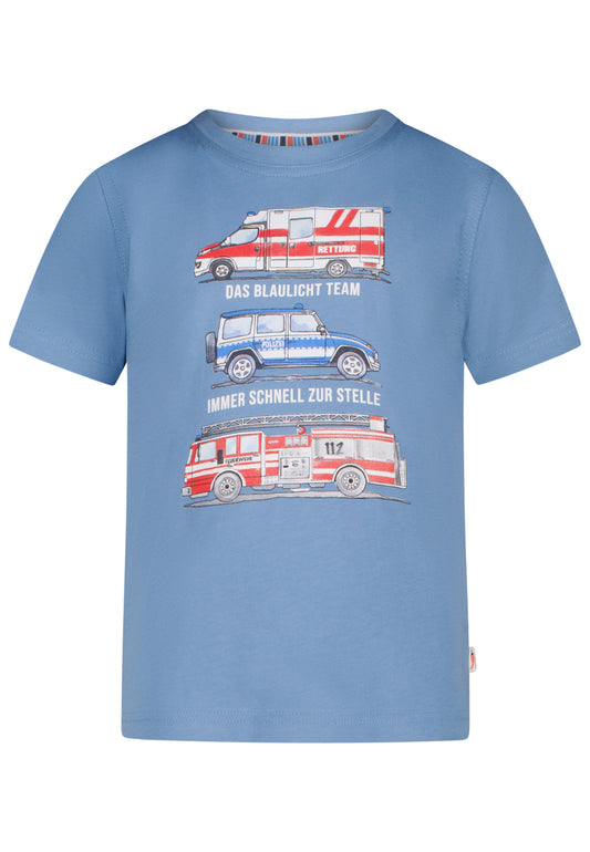 Salt and Pepper T-Shirt Feuerwehr Blaulichtteam skyway blue - Musterteil