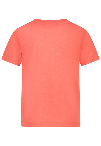 Salt and Pepper T-Shirt Traktor Flockprint korall - Musterteil