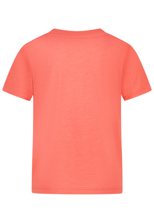 Salt and Pepper T-Shirt Traktor Flockprint korall - Musterteil