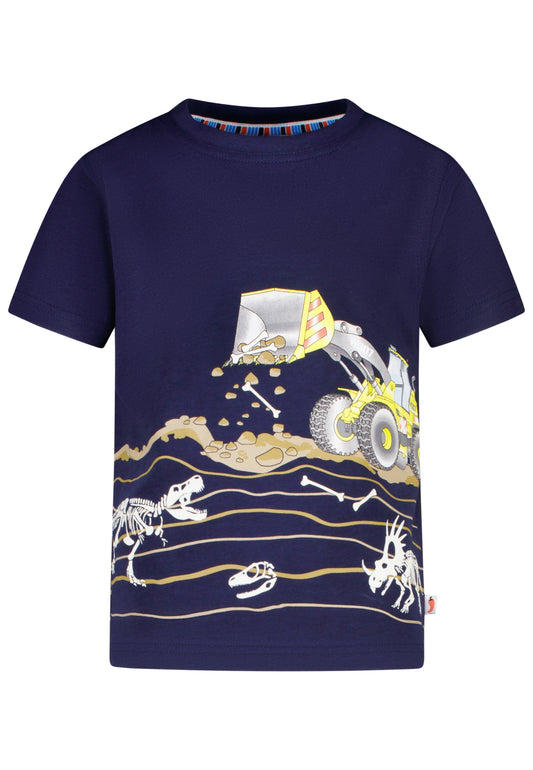 Salt and Pepper T-Shirt Dinosaurier / Bagger true navy - Musterteil