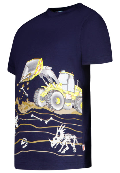 Salt and Pepper T-Shirt Dinosaurier / Bagger true navy - Musterteil