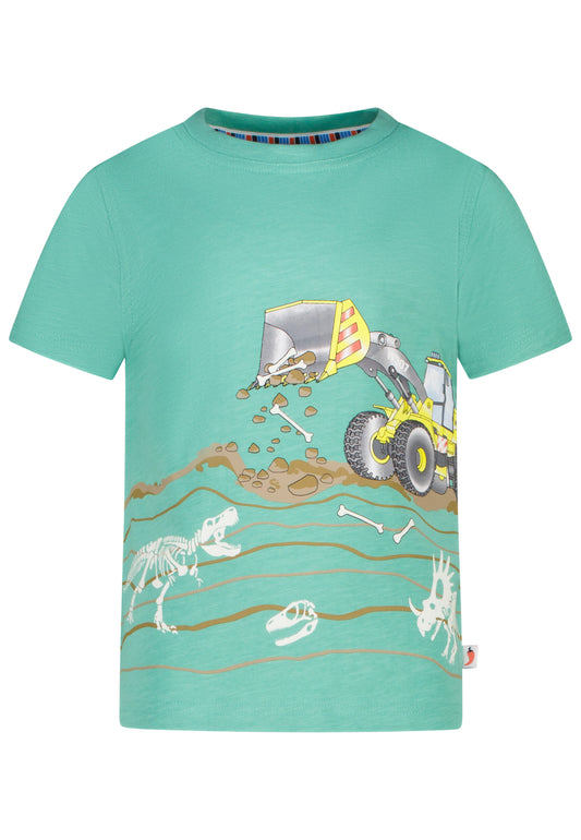 Salt and Pepper T-Shirt Dinosaurier / Bagger jungle green
