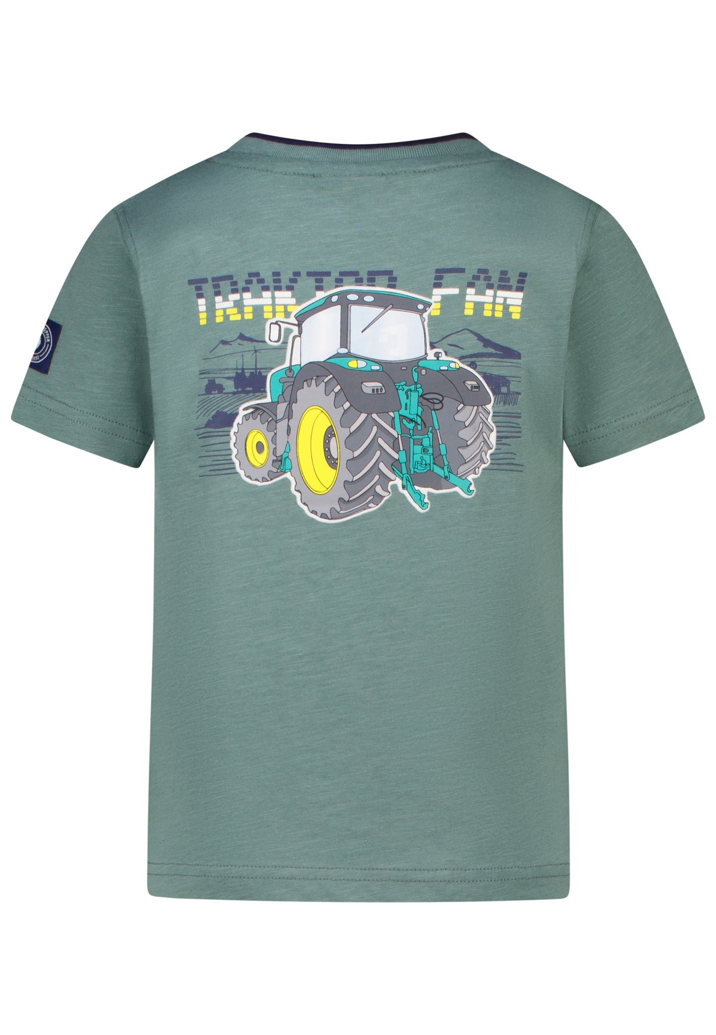 Salt and Pepper T-Shirt Traktor Fan Rückenprint sage green
