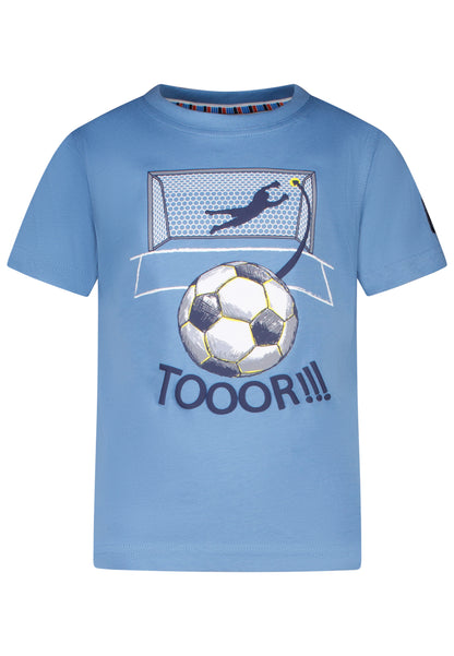 Salt and Pepper T-Shirt Fußball Tooor Rückenprint skyway blue - Musterteil
