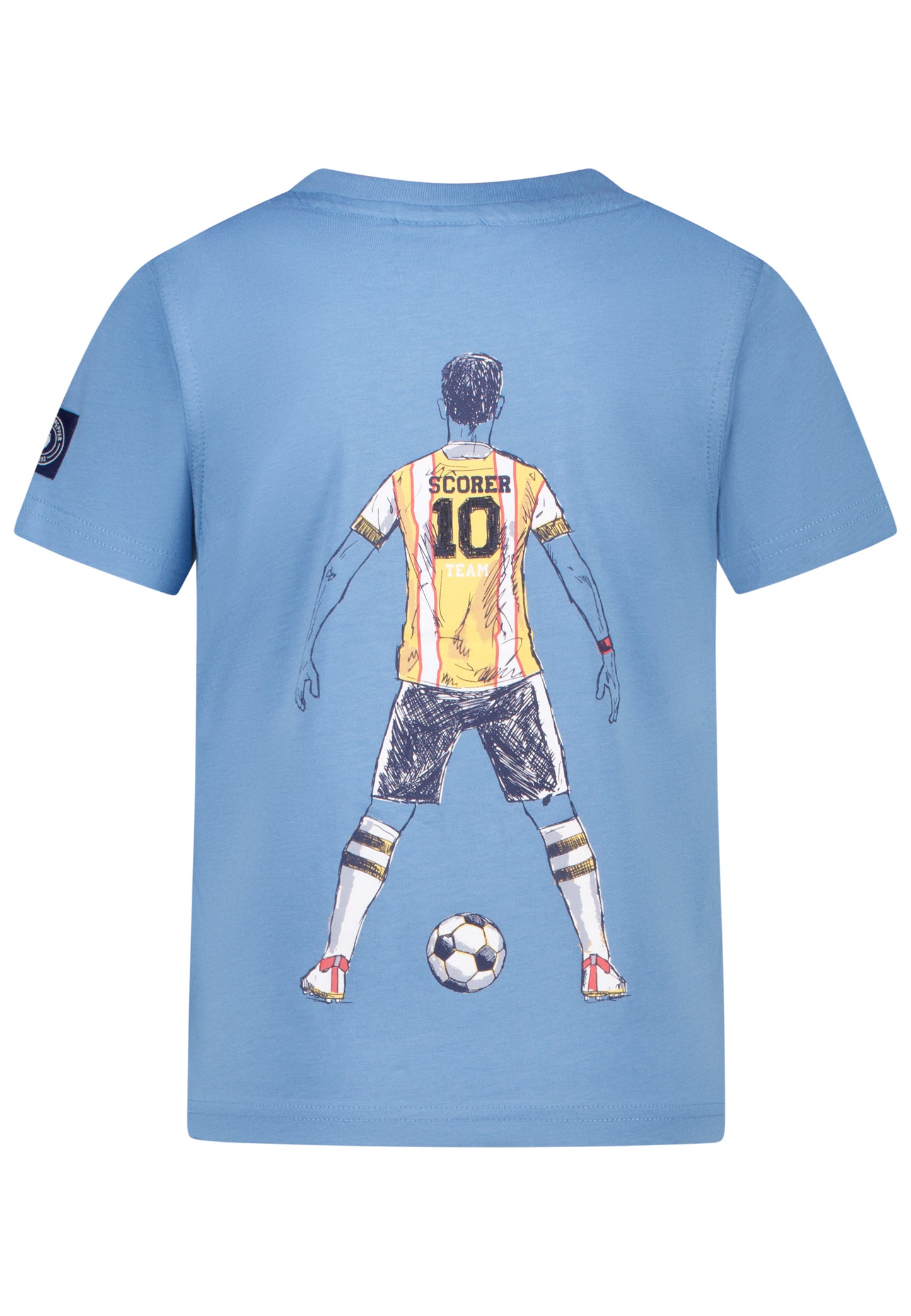 Salt and Pepper T-Shirt Fußball Tooor Rückenprint skyway blue - Musterteil
