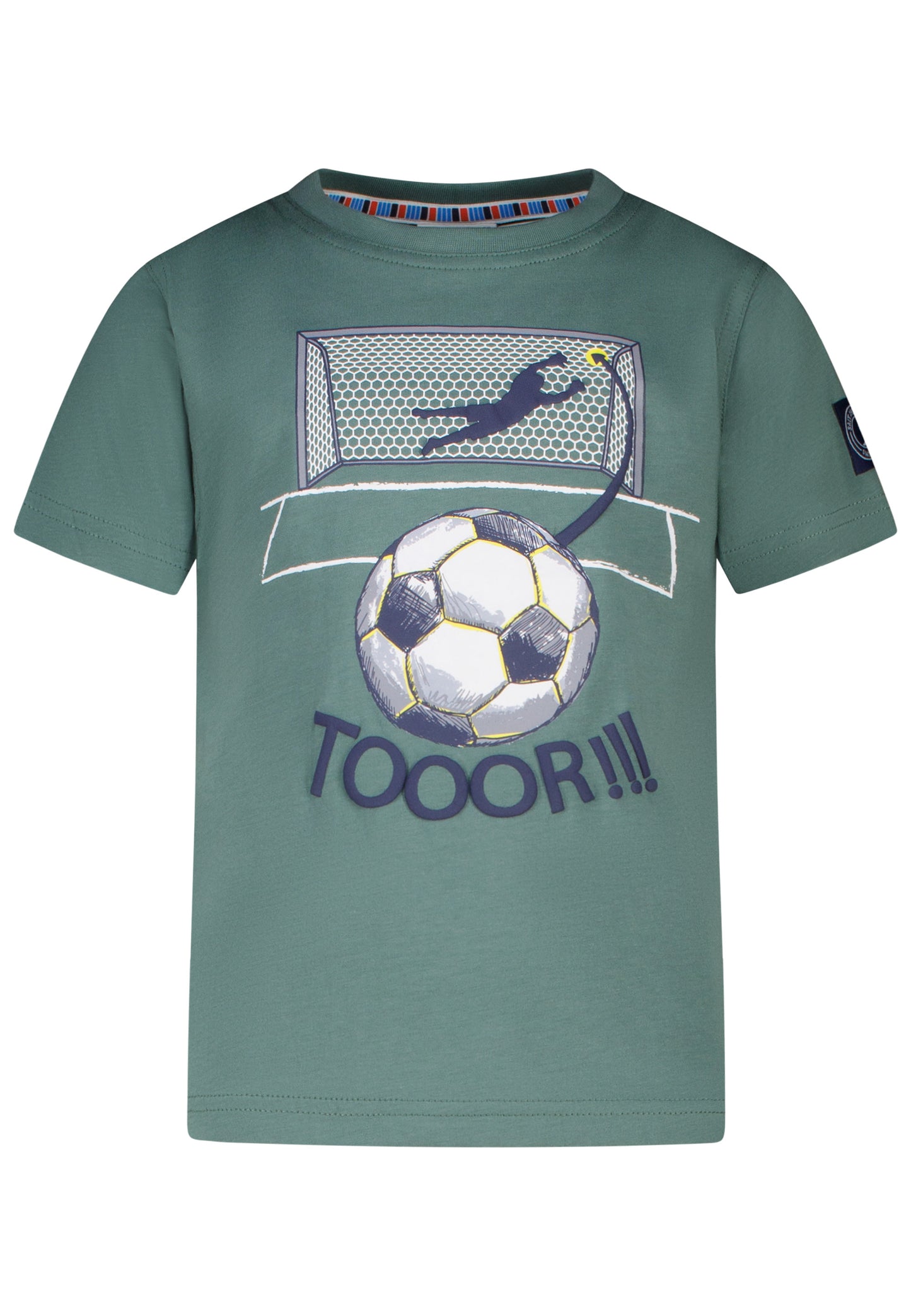 Salt and Pepper T-Shirt Fußball Tooor Rückenprint sage green - Musterteil