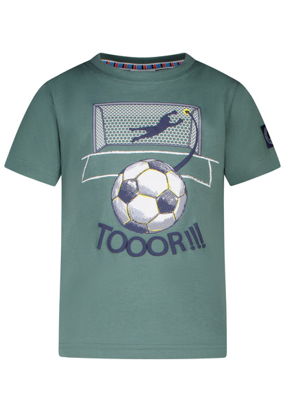 Salt and Pepper T-Shirt Fußball Tooor Rückenprint sage green - Musterteil
