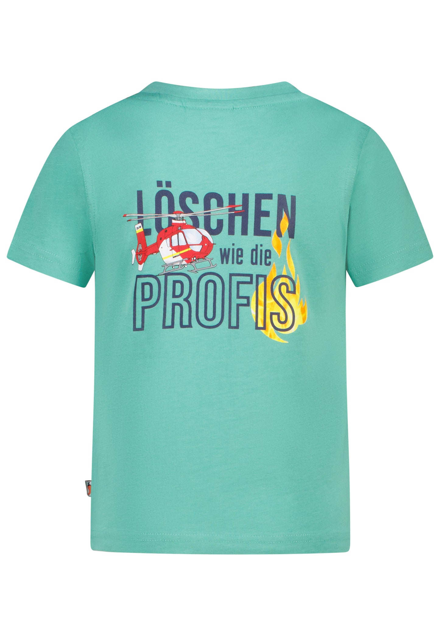 Salt and Pepper T-Shirt Feuerwehr Profis Rückenprint Jungle green - Musterteil