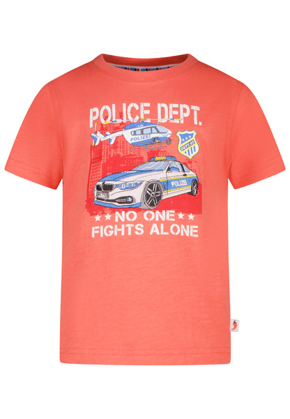 Salt and Pepper T-Shirt Polizei Hubschrauber korall - Musterteil