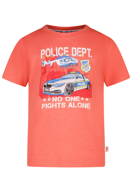 Salt and Pepper T-Shirt Polizei Hubschrauber korall - Musterteil