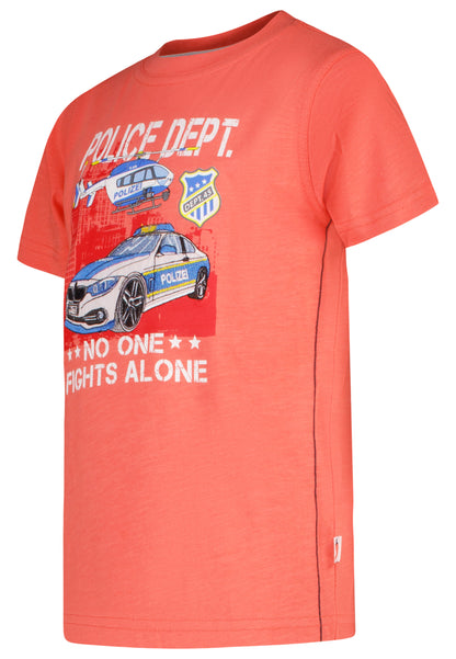 Salt and Pepper T-Shirt Polizei Hubschrauber korall - Musterteil