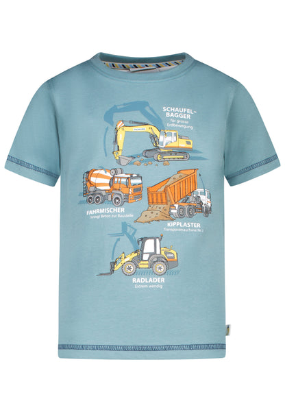 Salt and Pepper T-Shirt Schaufelbagger granite green