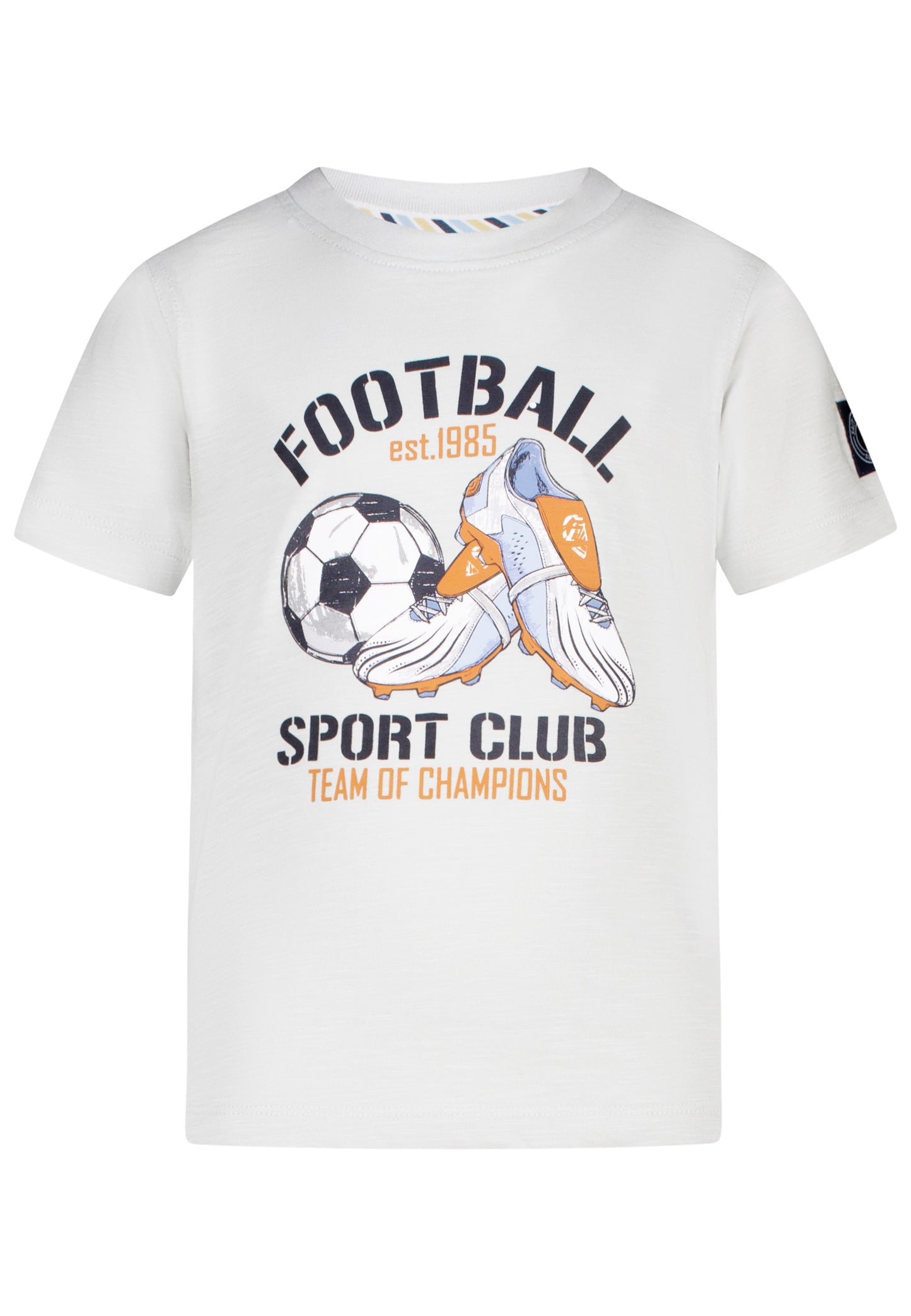 Salt and Pepper T-Shirt Fußball Football Rückenprint sky grey - Musterteil