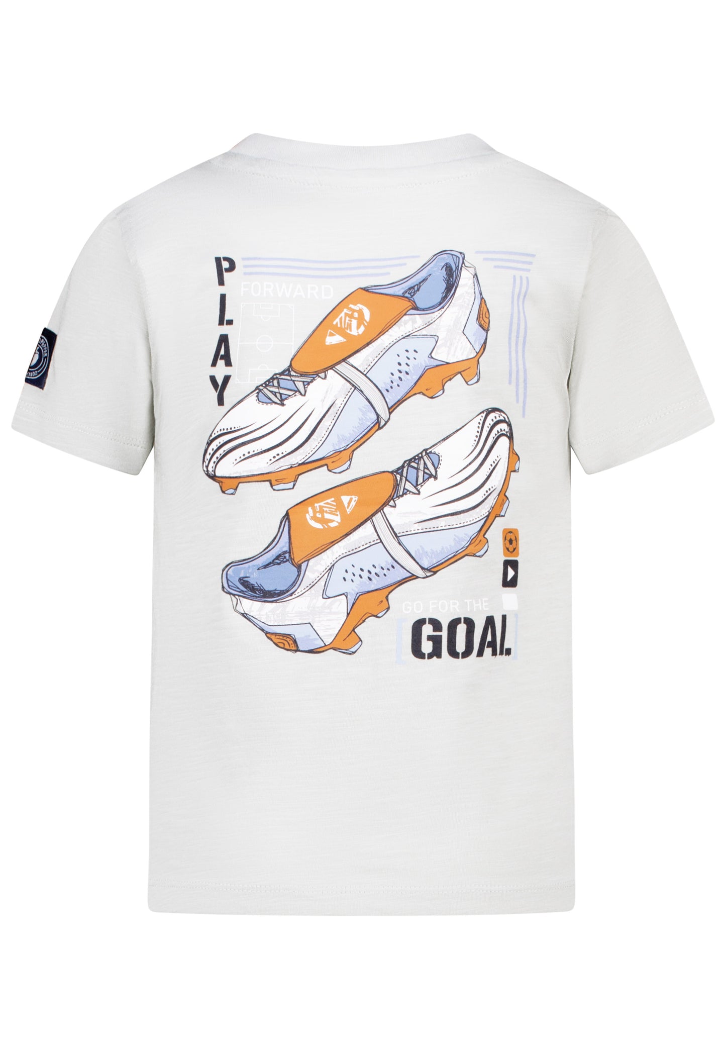 Salt and Pepper T-Shirt Fußball Football Rückenprint sky grey - Musterteil