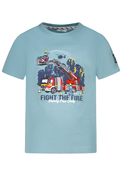 Salt and Pepper T-Shirt Feuerwehr Drehleiter granite green - Musterteil