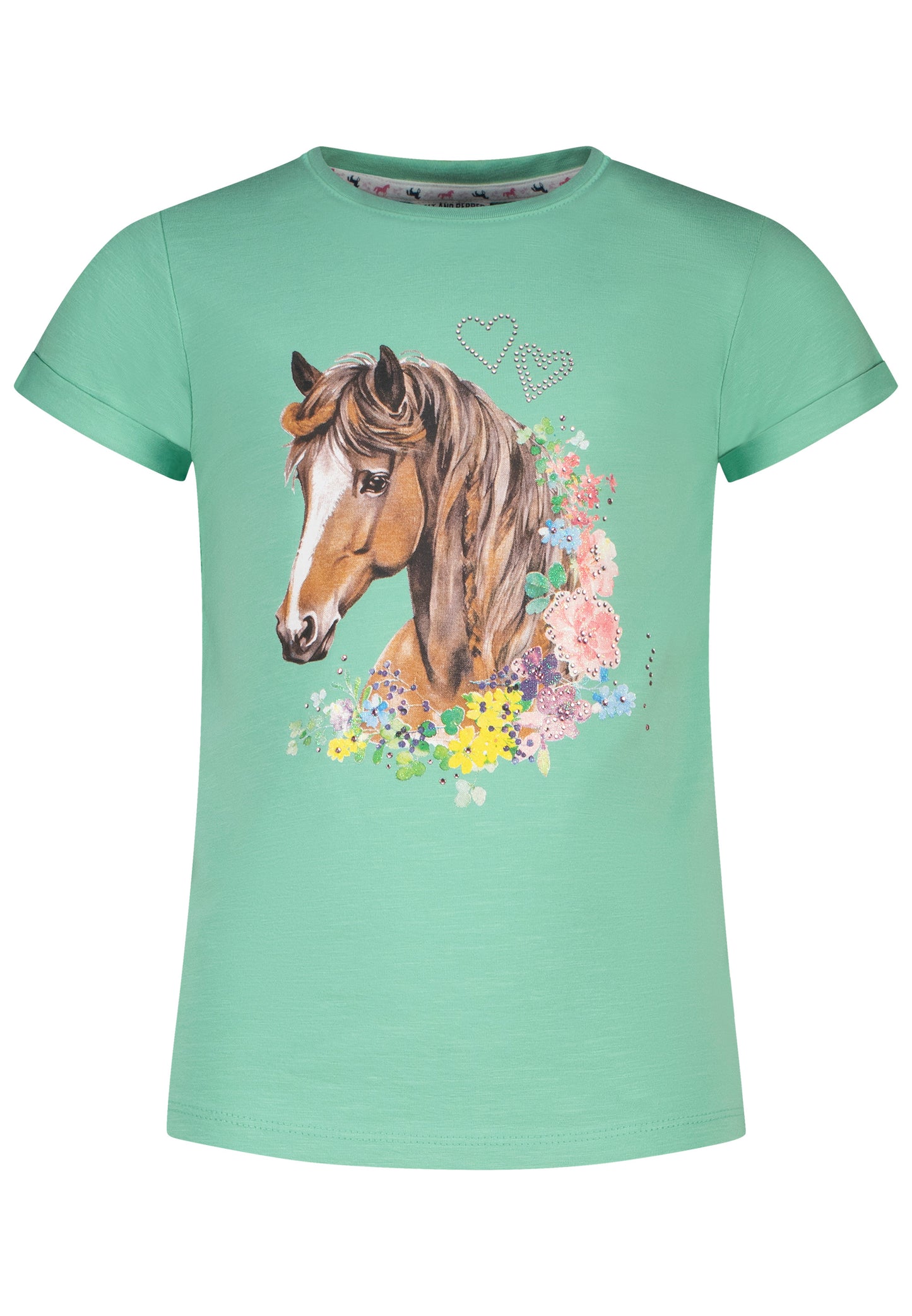 Salt and Pepper T-Shirt Pferdekopf Print spring green - Musterteil