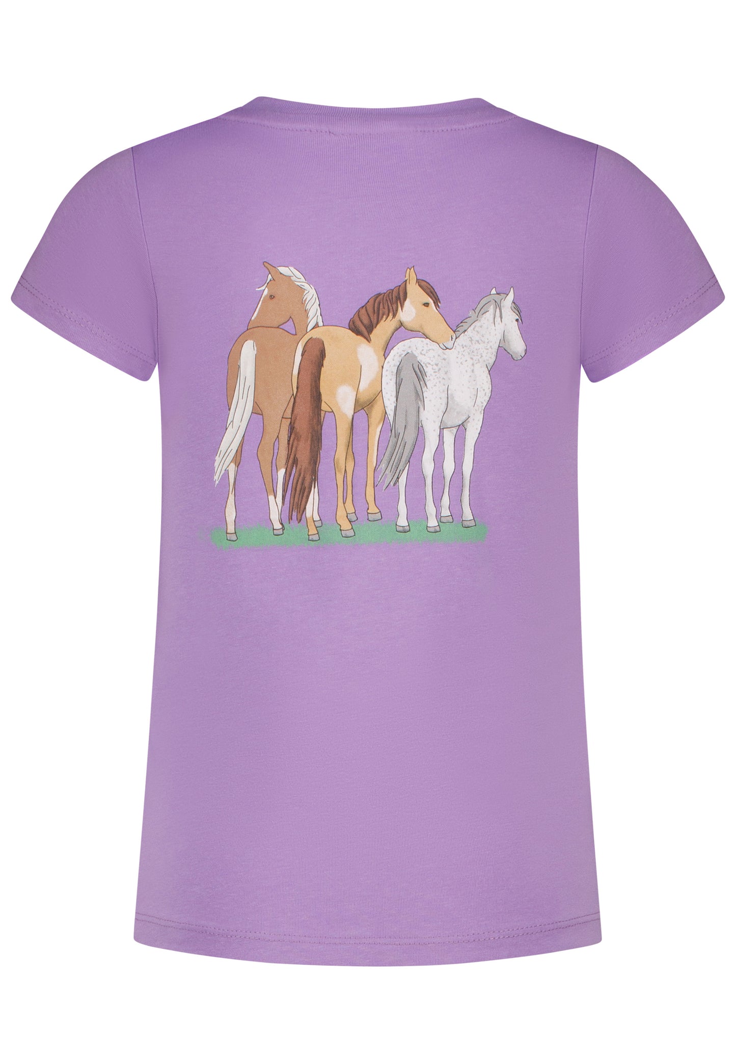 Salt and Pepper T-Shirt 3 Pferde Rückenprint tulip violet - Musterteil
