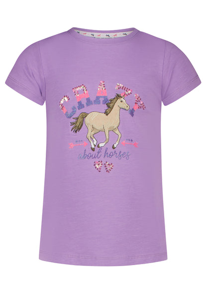 Salt and Pepper T-Shirt Pferde Crazy tulip violet - Musterteil