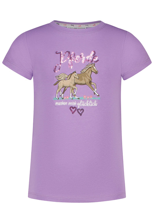 Salt and Pepper T-Shirt Pferde machen glücklich tulip violet - Musterteil