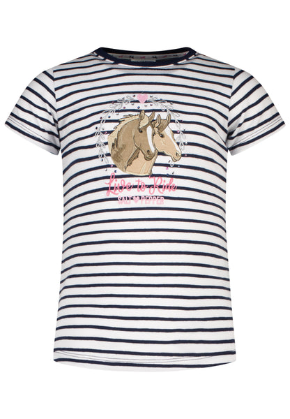 Salt and Pepper T-Shirt Pferde Streifen true navy - Musterteil 26