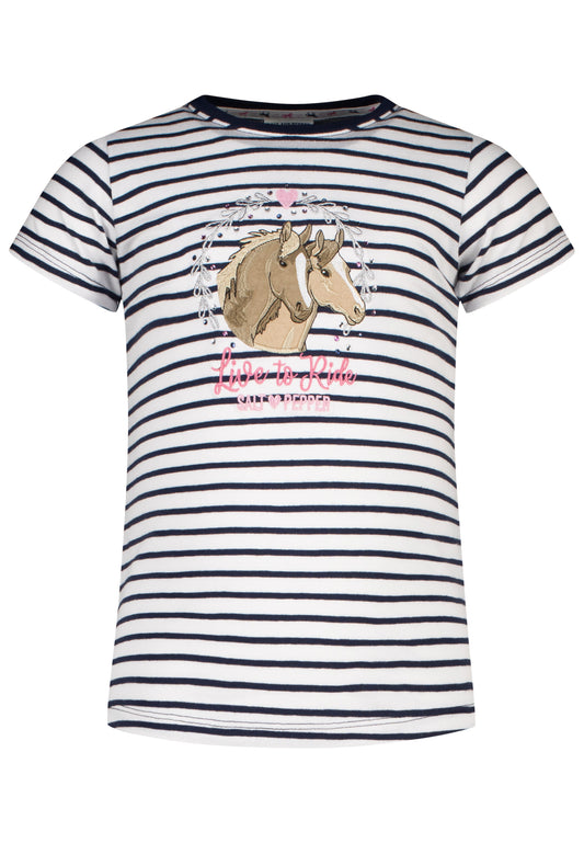 Salt and Pepper T-Shirt Pferde Streifen true navy - Musterteil 26