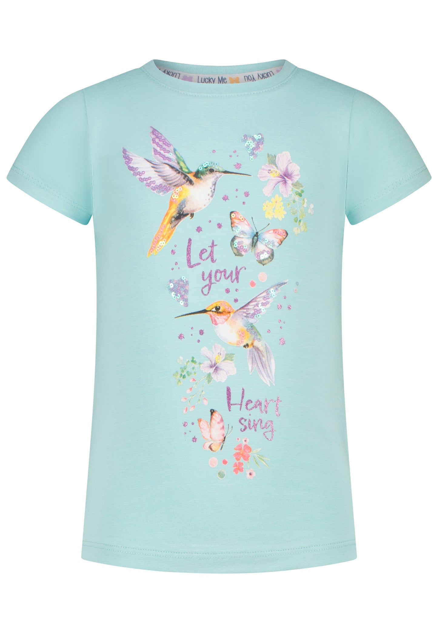 Salt and Pepper T-Shirt Vogel Kolibri opal green - Musterteil