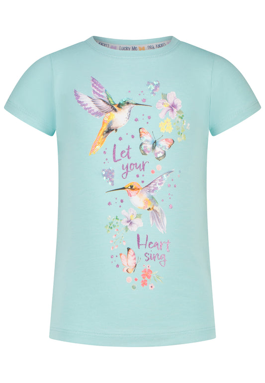 Salt and Pepper T-Shirt Vogel Kolibri opal green - Musterteil