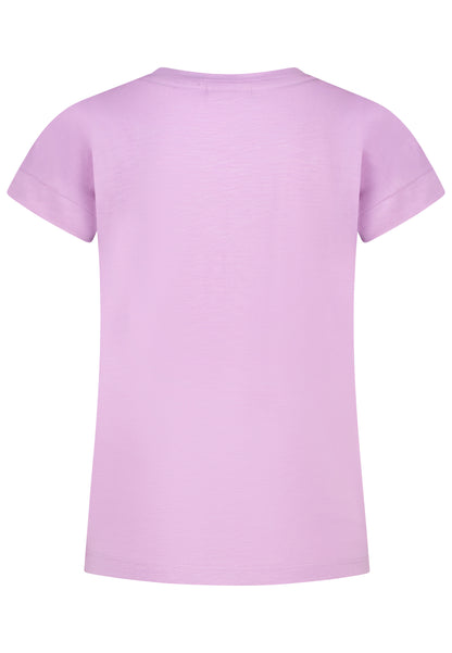 Salt and Pepper T-Shirt Zebra bright orchid