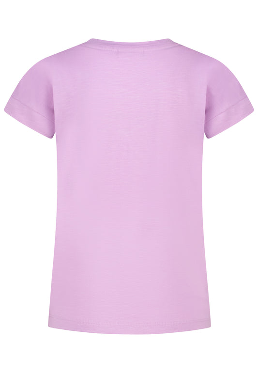 Salt and Pepper T-Shirt Zebra bright orchid