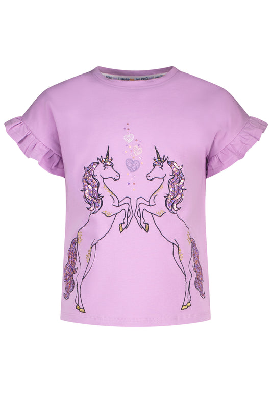 Salt and Pepper T-Shirt 2 Einhörner bright orchid - Musterteil