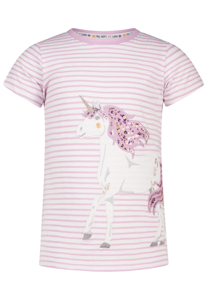 Salt and Pepper T-Shirt Einhorn Streifen bright orchid - Musterteil