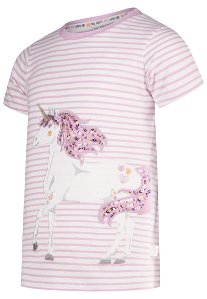 Salt and Pepper T-Shirt Einhorn Streifen bright orchid - Musterteil