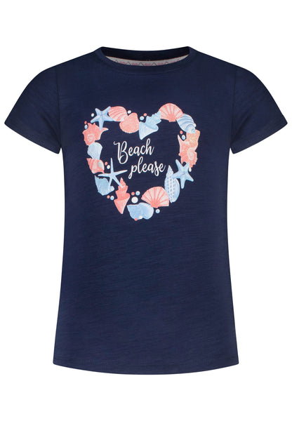 Salt and Pepper T-Shirt Beach please true navy