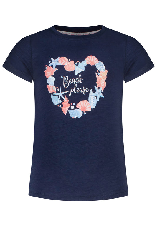 Salt and Pepper T-Shirt Beach please true navy