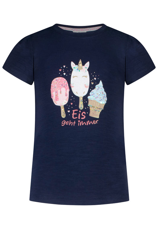 Salt and Pepper T-Shirt Eis geht immer true navy