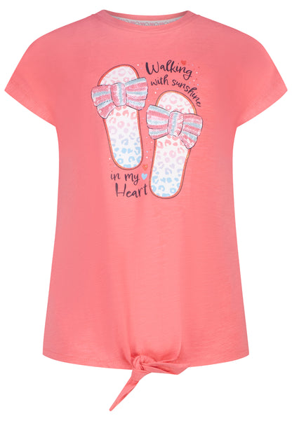 Salt and Pepper T-Shirt Sandalen Knoten flamingo pink - Musterteil