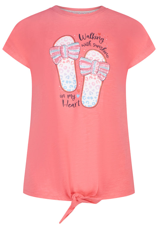 Salt and Pepper T-Shirt Sandalen Knoten flamingo pink - Musterteil