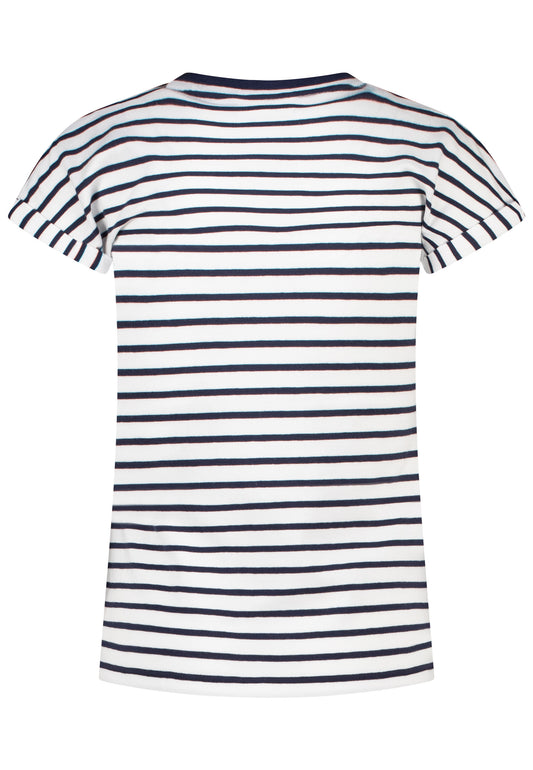 Salt and Pepper T-Shirt Seepferdchen Glitzer ringel true navy