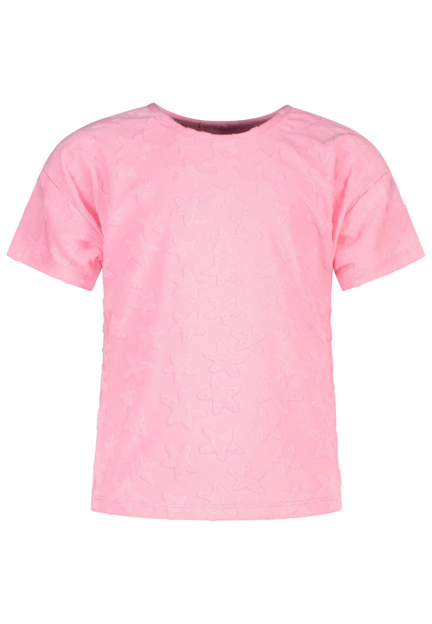 Salt and Pepper T-Shirt Sterne Frottee flamingo pink - Musterteil