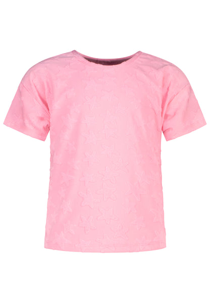 Salt and Pepper T-Shirt Sterne Frottee flamingo pink - Musterteil