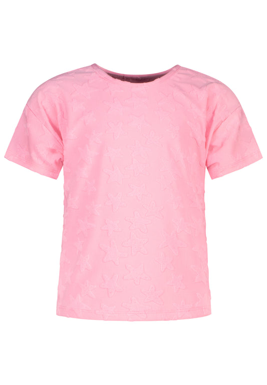 Salt and Pepper T-Shirt Sterne Frottee flamingo pink - Musterteil