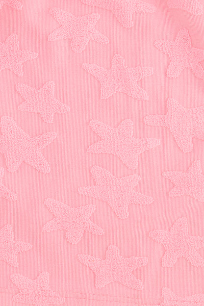 Salt and Pepper T-Shirt Sterne Frottee flamingo pink - Musterteil